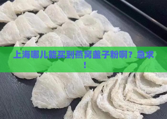 上海哪里有卖燕窝盏子粉
