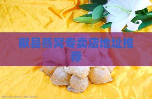 献县哪里有燕窝店子卖呀