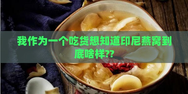 印尼的燕窝是什么样的