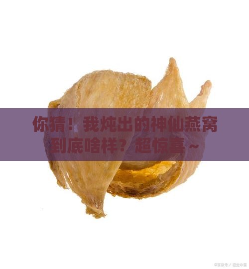炖的最成功的燕窝是什么