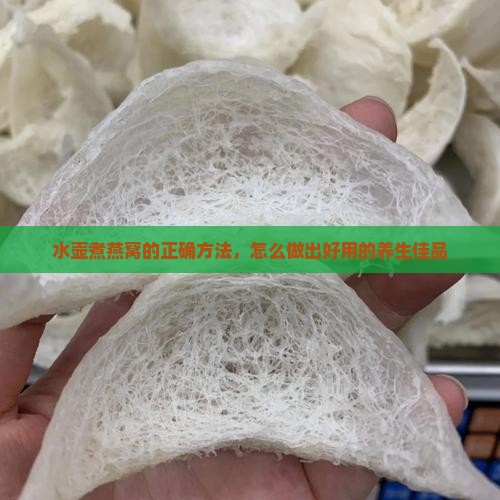水壶煮燕窝的正确方法，怎么做出好用的养生佳品