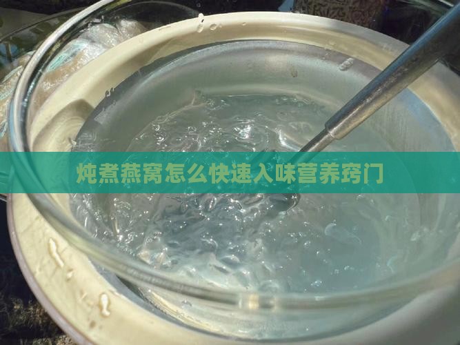 炖煮燕窝怎么快速入味营养窍门