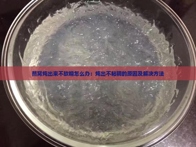 燕窝炖出来不软糯怎么办：炖出不粘稠的原因及解决方法