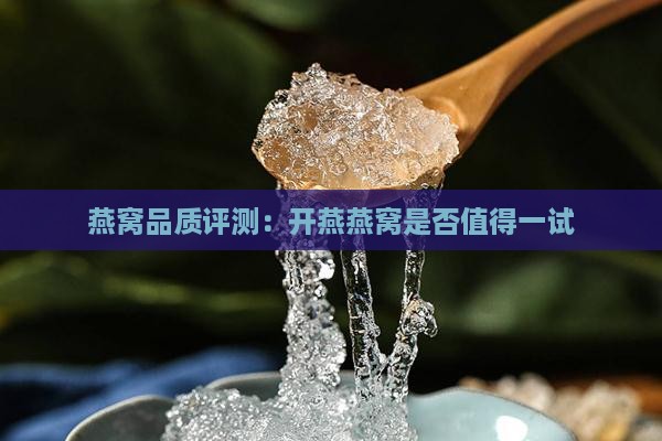 燕窝品质评测：开燕燕窝是否值得一试