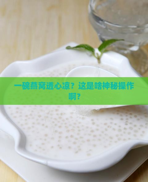 一碗燕窝透心凉什么意思