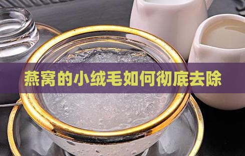 燕窝的小绒毛怎么去掉