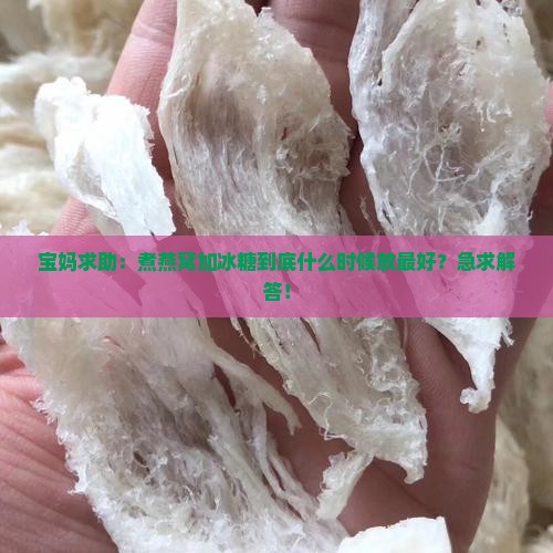 煮燕窝冰糖怎么放最好