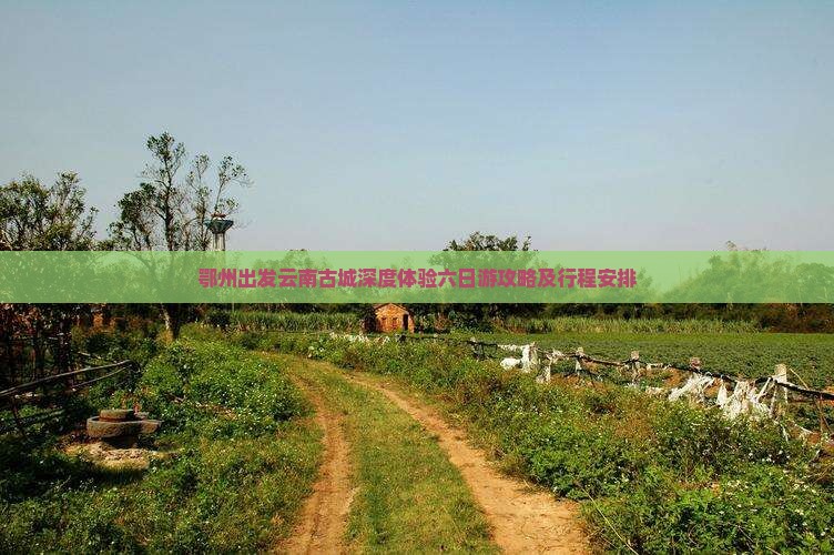 鄂州出发云南古城深度体验六日游攻略及行程安排