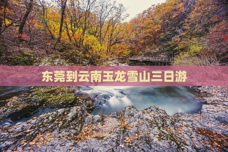 东莞到云南玉龙雪山三日游