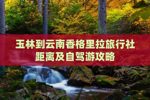 玉林到云南香格里拉旅行社距离及自驾游攻略