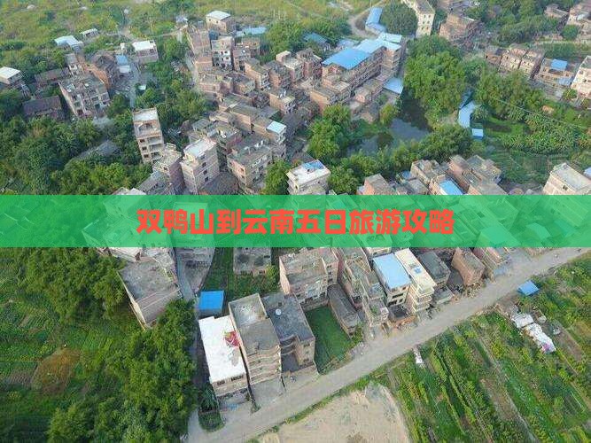 双鸭山到云南五日旅游攻略