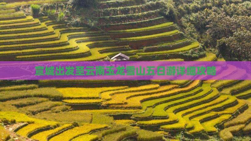 宣城出发至云南玉龙雪山五日游详细攻略