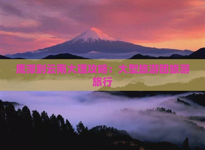 鹰潭到云南大理大型旅游团