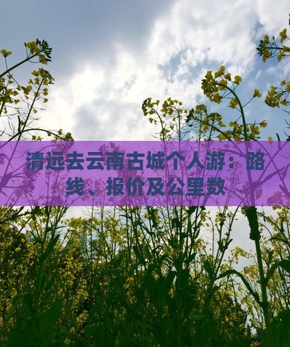 清远去云南古城个人游：路线、报价及公里数