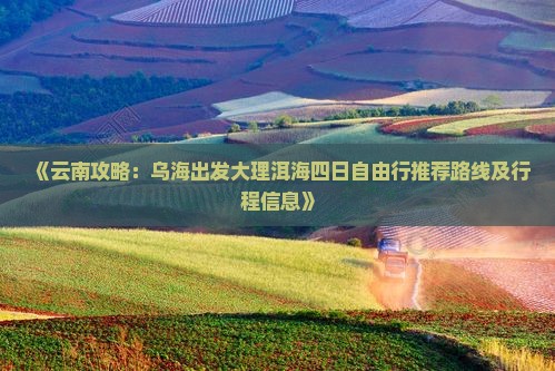 《云南攻略：乌海出发大理洱海四日自由行推荐路线及行程信息》