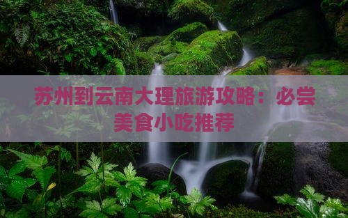 苏州到云南大理旅游攻略：必尝美食小吃推荐