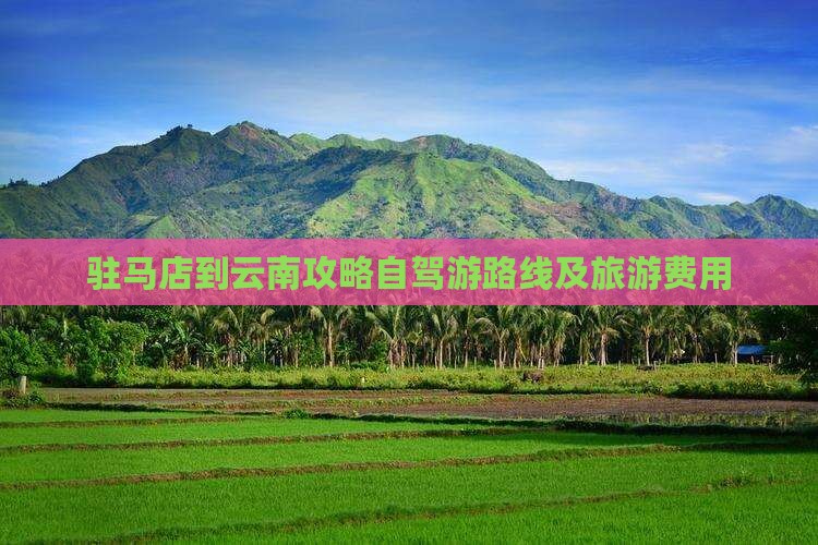驻马店到云南攻略自驾游路线及旅游费用