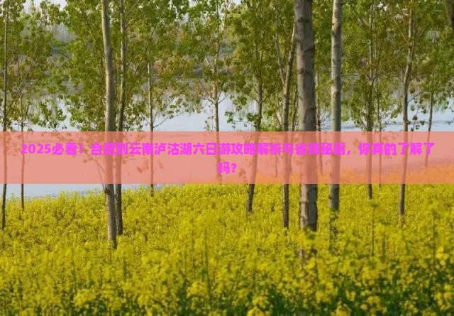 合肥到云南泸沽湖六日游