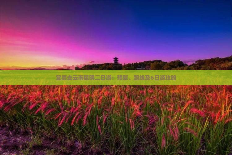 宜宾去云南昆明二日游：预算、路线及6日游攻略