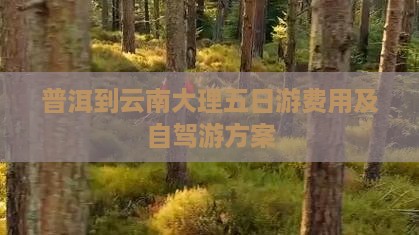 普洱到云南大理五日游费用及自驾游方案