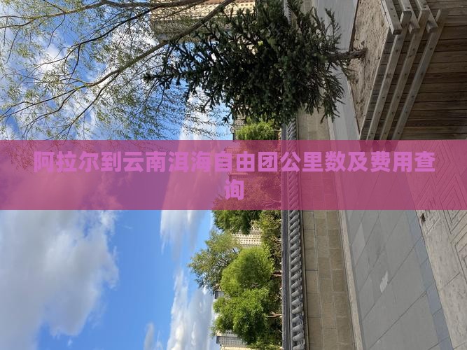 阿拉尔到云南洱海自由团公里数及费用查询