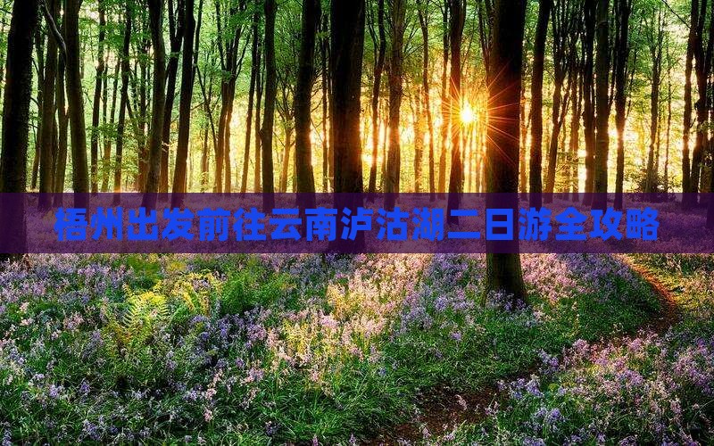 梧州出发前往云南泸沽湖二日游全攻略