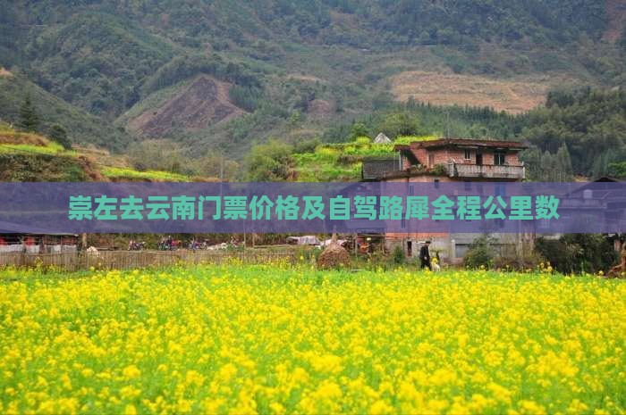 崇左去云南门票价格及自驾路犀全程公里数