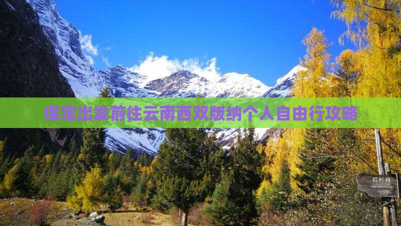 保定出发前往云南西双版纳个人自由行攻略
