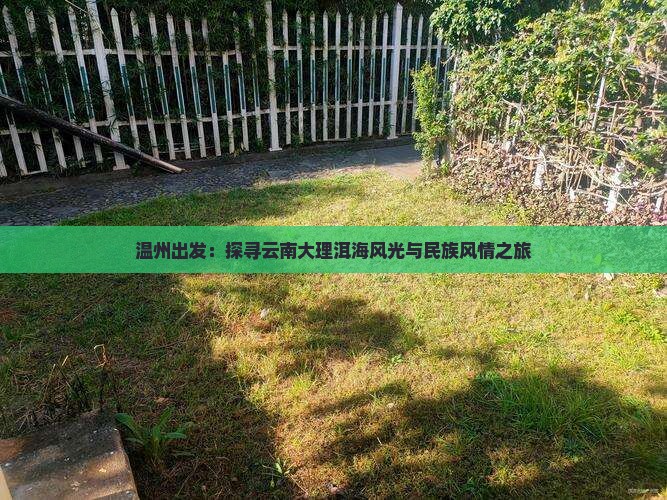 温州出发：探寻云南大理洱海风光与民族风情之旅