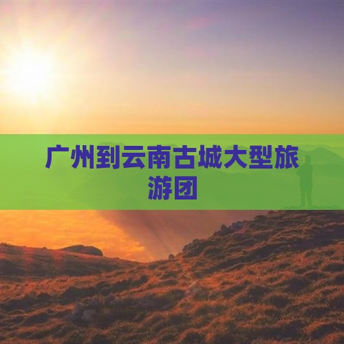广州到云南古城大型旅游团