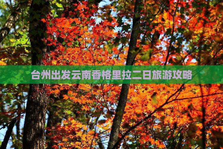 台州出发云南香格里拉二日旅游攻略