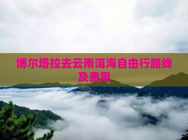 博尔塔拉去云南洱海自由行路线及费用