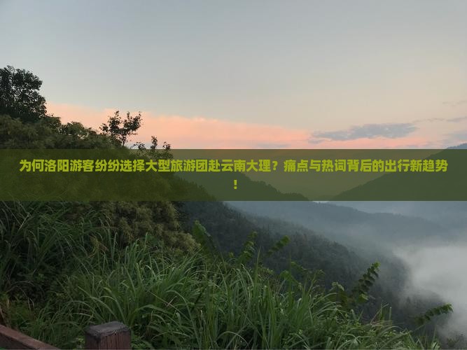 为何洛阳游客纷纷选择大型旅游团赴云南大理？痛点与热词背后的出行新趋势！