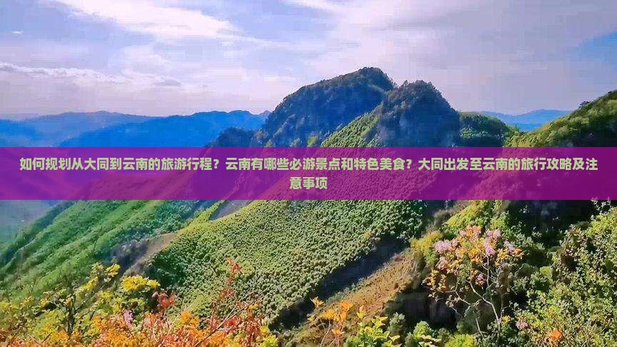 如何规划从大同到云南的旅游行程？云南有哪些必游景点和特色美食？大同出发至云南的旅行攻略及注意事项