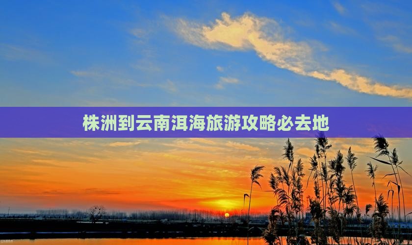 株洲到云南洱海必去地