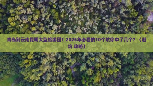 青岛到云南昆明大型旅游团