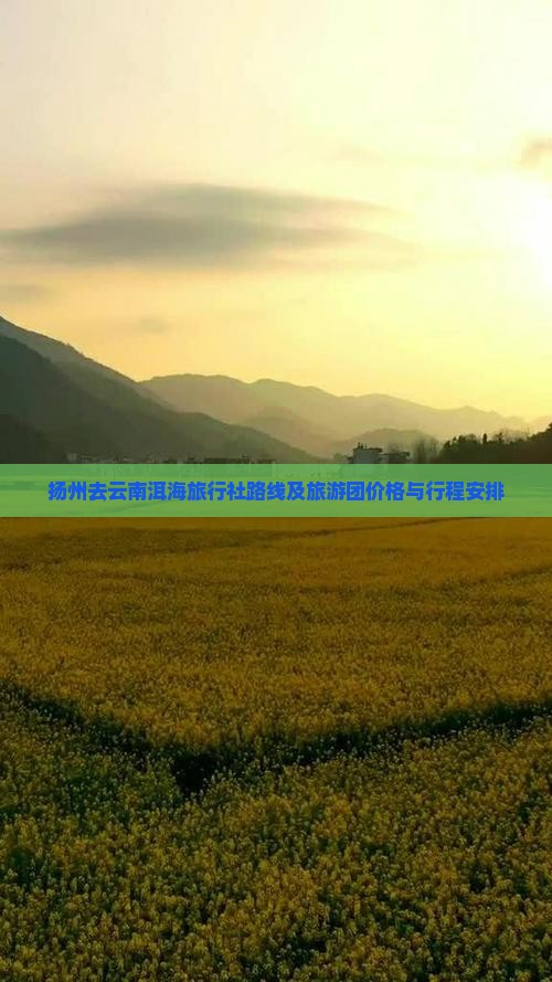 扬州去云南洱海旅行社
