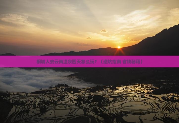 桐城去云南温泉四日游