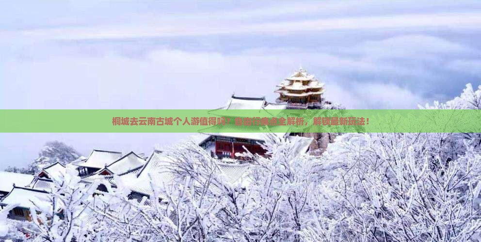 桐城去云南古城个人游