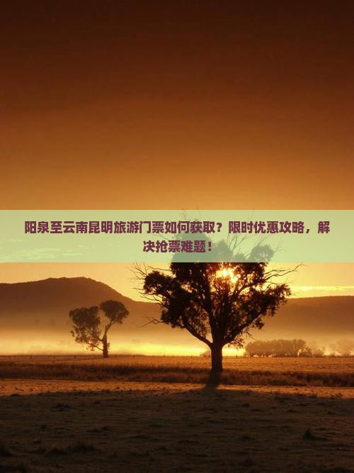 阳泉至云南昆明旅游门票如何获取？限时优惠攻略，解决抢票难题！