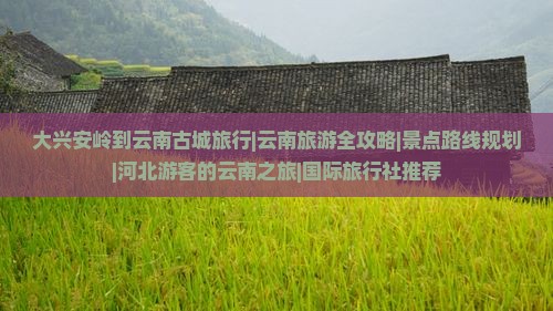 大兴安岭到云南古城旅行|云南旅游全攻略|景点路线规划|河北游客的云南之旅|国际旅行社推荐
