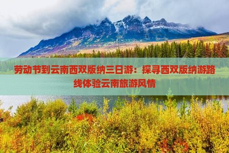 劳动节到云南西双版纳三日游：探寻西双版纳游路线体验云南旅游风情