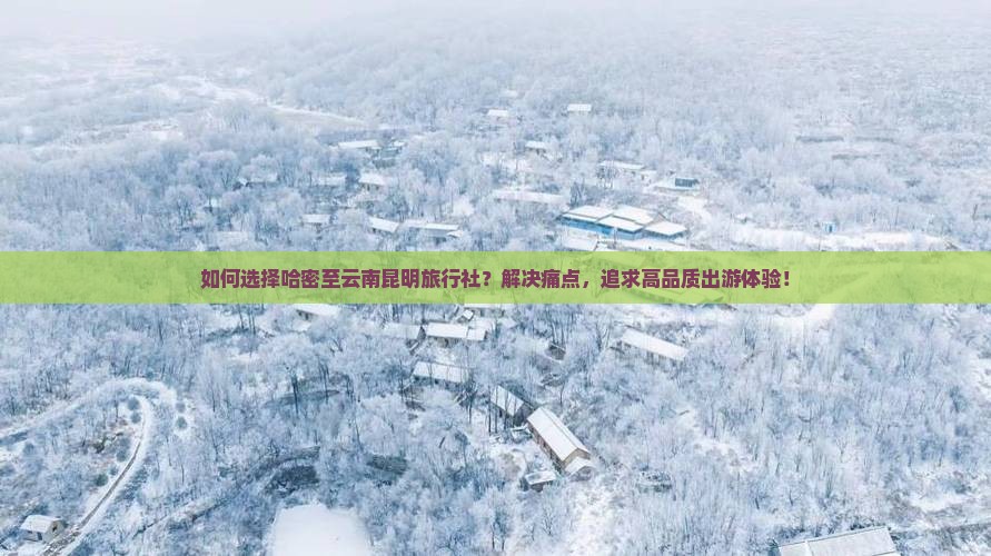 如何选择哈密至云南昆明旅行社？解决痛点，追求高品质出游体验！