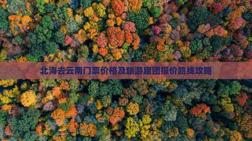 北海去云南门票价格及旅游跟团报价路线攻略