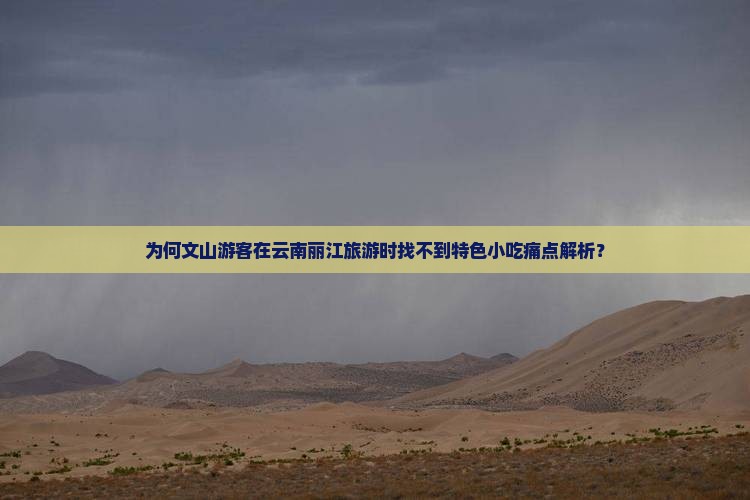 为何文山游客在云南丽江旅游时找不到特色小吃痛点解析？