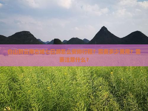 白山到云南古城七日游怎么安排行程？需要多少费用？需要注意什么？