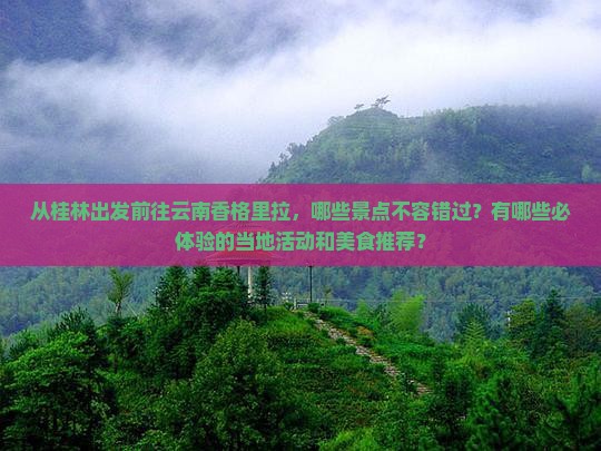 从桂林出发前往云南香格里拉，哪些景点不容错过？有哪些必体验的当地活动和美食推荐？