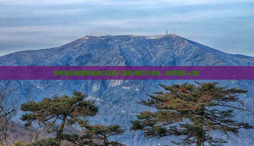 怀化到云南西双版纳三日游？高铁+网红打卡地，如何避开人潮？