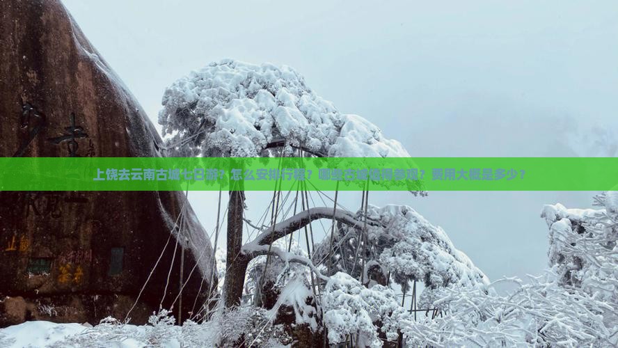上饶去云南古城七日游？怎么安排行程？哪些古城值得参观？费用大概是多少？