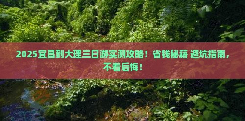宜昌到云南大理三日游
